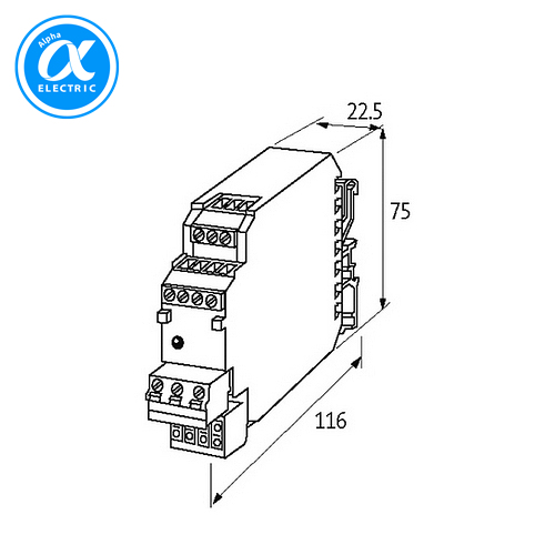 [무어] 50003 / 액티브 인터페이스 - 브레이크 정류기 / ACTIVE BRAKE RECTIFIER V 1.3 / IN: 24 VDC - OUT: 200 VDC / 0,75 A / 22,5 mm spring clamp