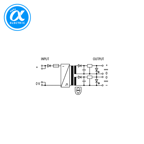[무어] 85658 / 컨버터-정류기 / MDD DC/DC-CONVERTOR SWITCH MODE / IN: 24VDC OUT: 2x10V/0,25ADC