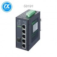 [무어] 58191 / 스위치/Unmanaged Switch((PoE) / 6 Port unmanaged Gigabit Switch 4 PoE 1 SFP Ports IP20 metal 48V / 6 (4PoE, 1SFP) port  - 기가비트 - unmanaged switch
