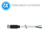 [무어] 7000-08041-2100500 / 커넥터+케이블/Signal / M8 female 0° with cable / PVC 3x0.25 gy UL/CSA 5m