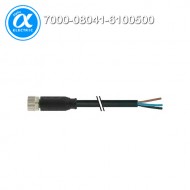 [무어] 7000-08041-6100500 / 커넥터+케이블/Signal / M8 female 0° with cable / PVC 3x0.25 bk UL/CSA 5m