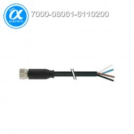[무어] 7000-08061-6110200 / 커넥터+케이블/Signal / M8 female 0° with cable / PVC 4x0.25 bk UL/CSA 2m