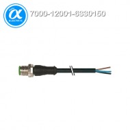 [무어] 7000-12001-6330150 / 커넥터+케이블/Signal / M12 male 0° with cable / PUR 3x0.34 bk UL/CSA+drag chain 1,5m