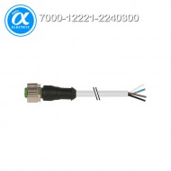 [무어] 7000-12221-2240300 / 커넥터+케이블/Signal / M12 female 0° with cable / PUR 4x0.34 gy UL/CSA 3m