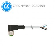 [무어] 7000-12341-2240300 / 커넥터+케이블/Signal / M12 female 90° with cable / PUR 4x0.34 gy UL/CSA 3m