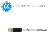 [무어] 7000-13101-3490500 / 커넥터+케이블/Signal / M12 male 0° shielded with cable / PUR 5x0.34 shielded gy 5m