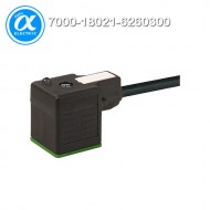 [무어] 7000-18021-6260300 / 밸브 커넥터+케이블 / MSUD VALVE PLUG FORM A 18MM / PUR 3X0.75 black 3m