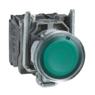 [슈나이더]XB4BW33M5 /조광누름버트 스위치/메탈 베젤 AC220V 녹색 1A1B접점